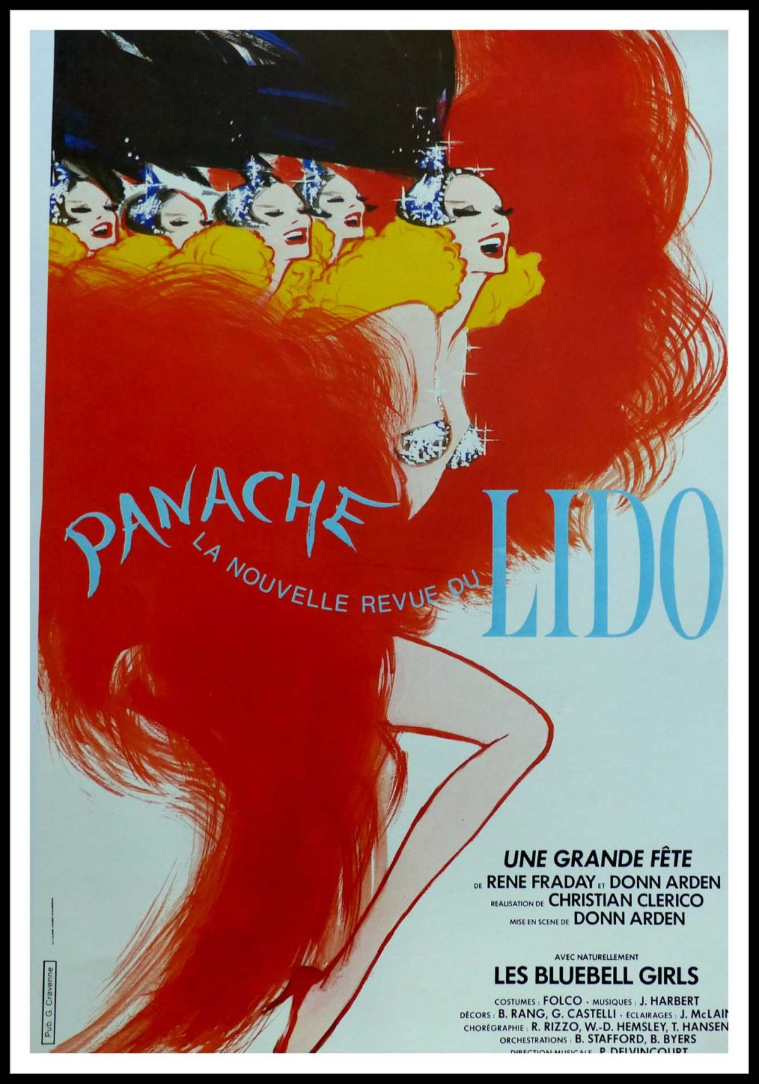 Affiche Ancienne Originale R Gruau Panache La Nouvelle Revue Du Lido 1980 Poster Paul