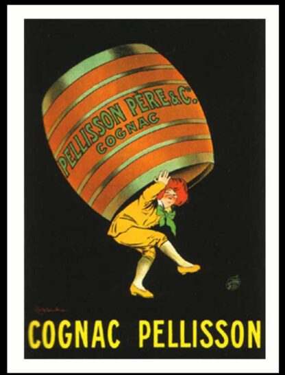 CAPPIELLO : original vintage advertising poster - Cognac Pellisson, 1907, big size